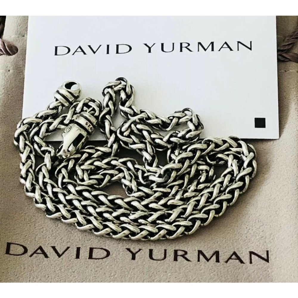 Authentic David Yurman Wheat Chain Necklace 4mm 22”L Certified Authentic